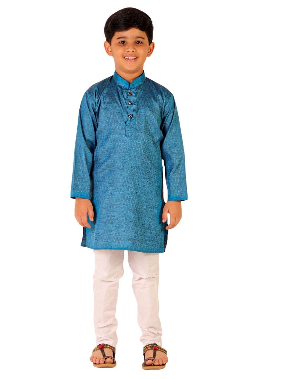 

Pro-Ethic STYLE DEVELOPER Boys Pure Cotton Kurta with Pyjamas, Blue