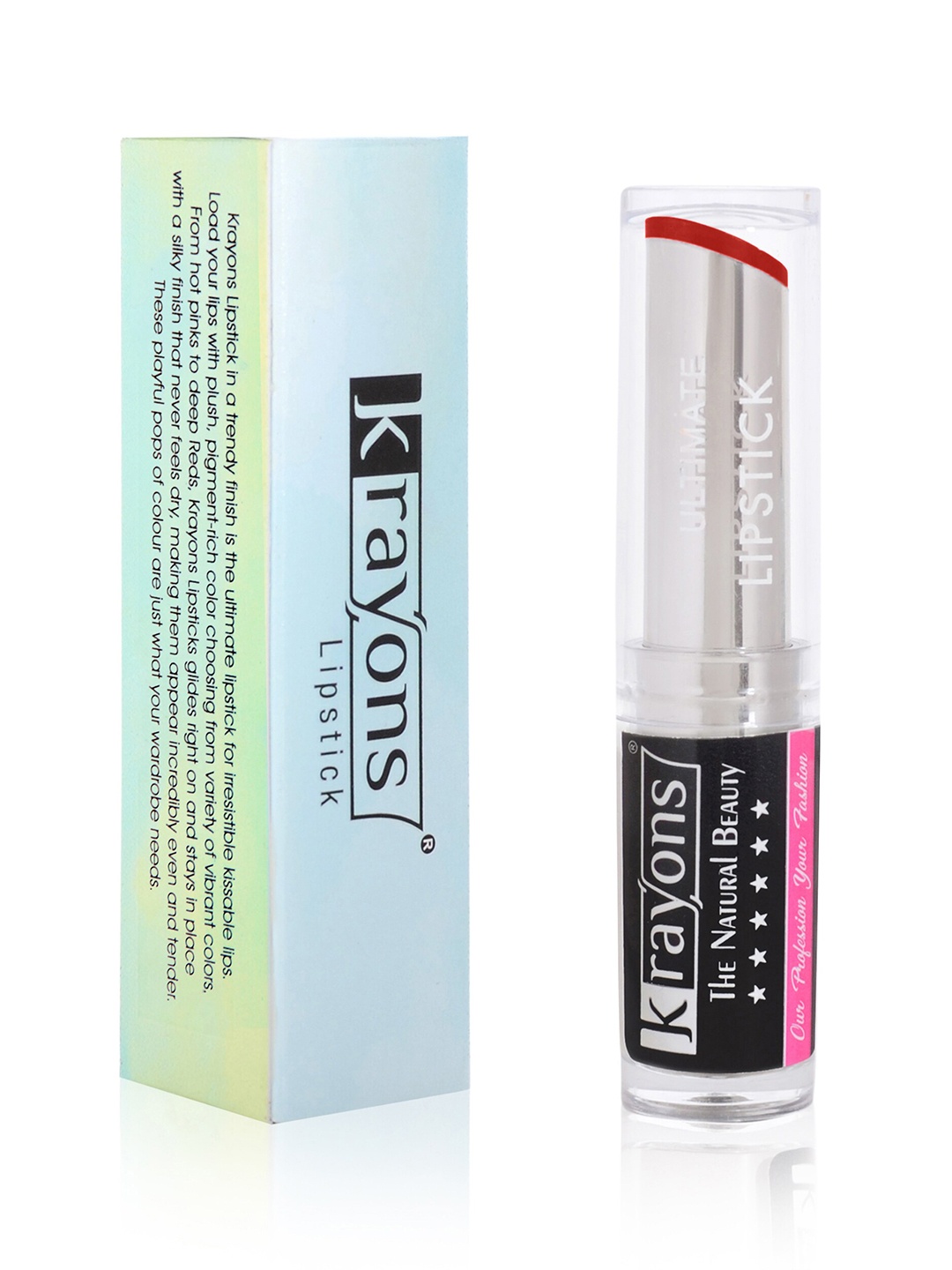 

krayons Ultimate Moisturizing Matte Waterproof & Long-Lasting Lipstick 3.5 g -Red Orange 02