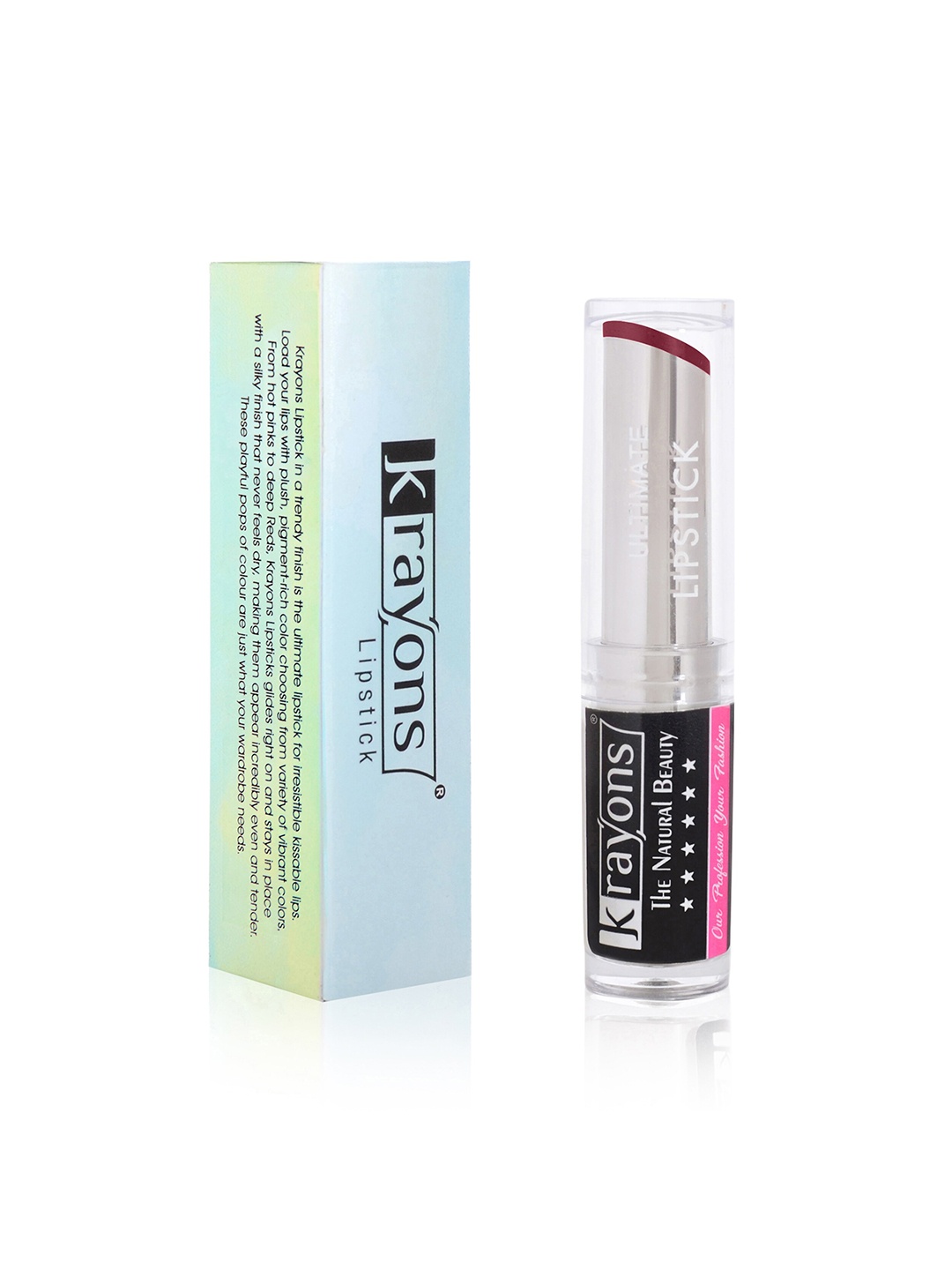

krayons Ultimate Moisturizing Matte Waterproof & Long-Lasting Lipstick 3.5 g -Moody Maroon 08