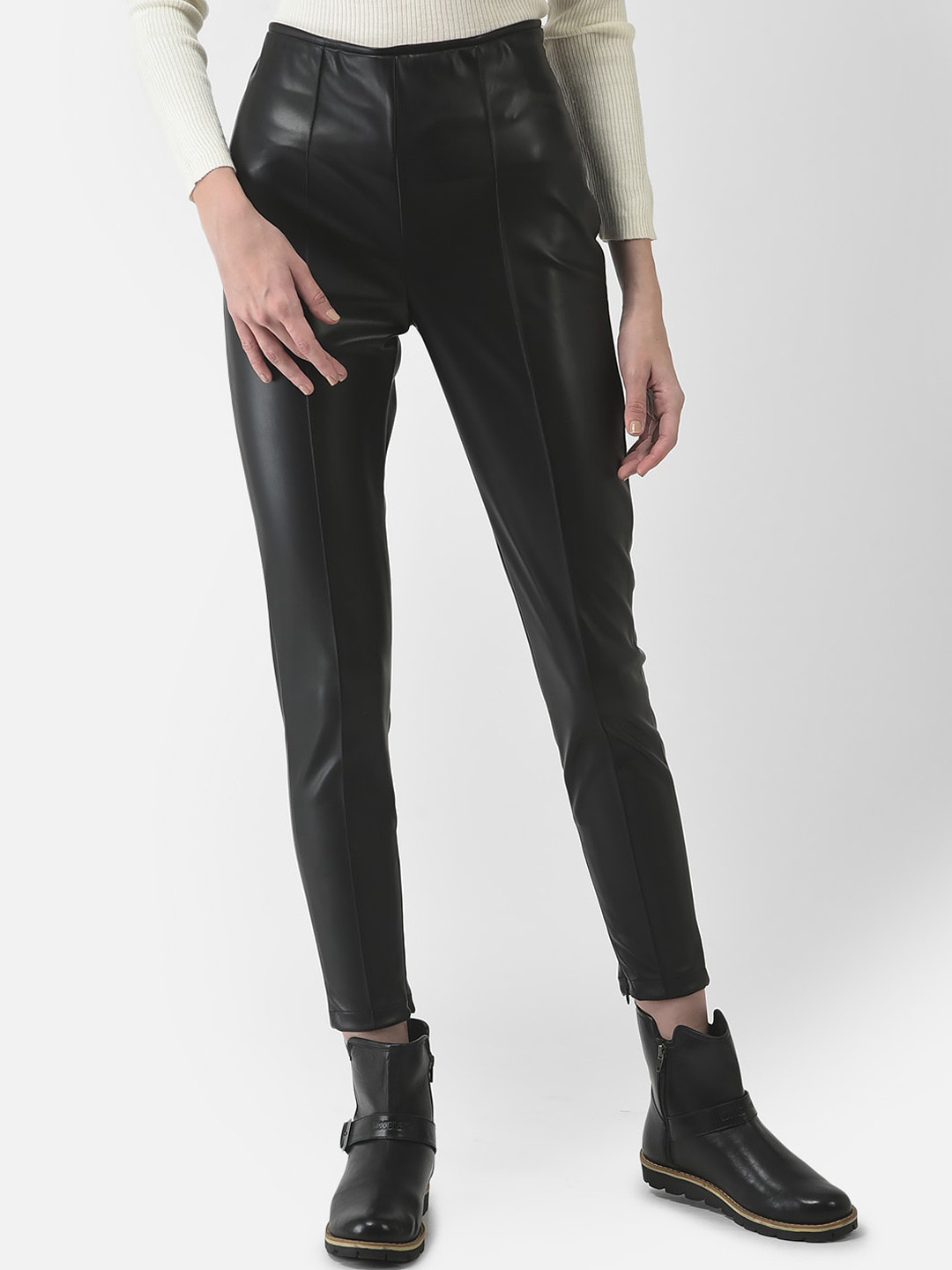 

Crimsoune Club Women Black Urban Slim Fit Trousers