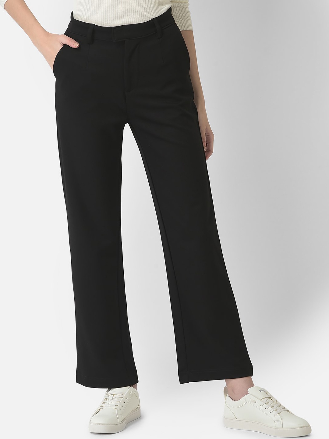 

Crimsoune Club Women Black Relaxed Loose Fit Trousers