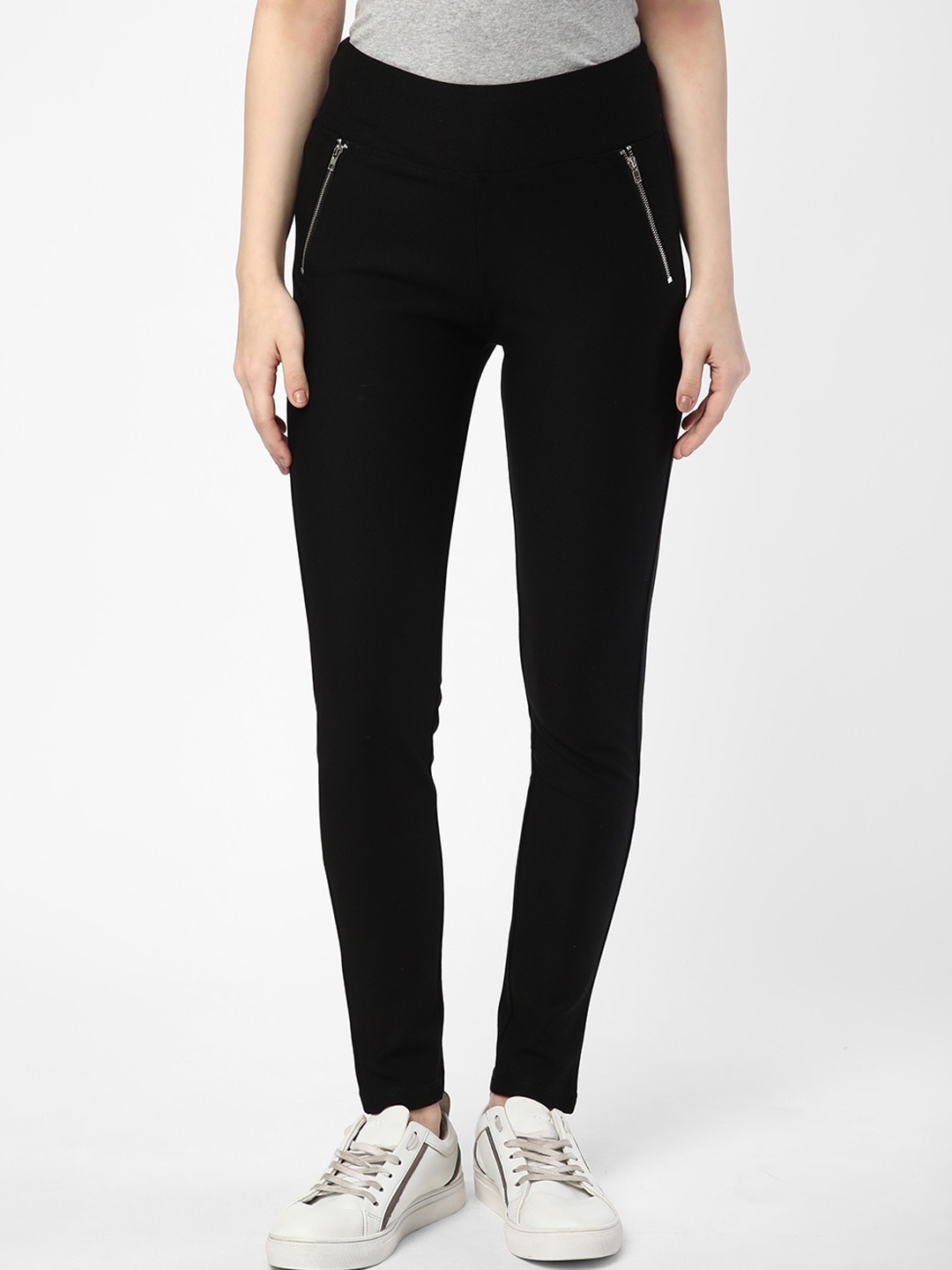 

R&B Women Black Skinny Fit High-Rise Jeggings
