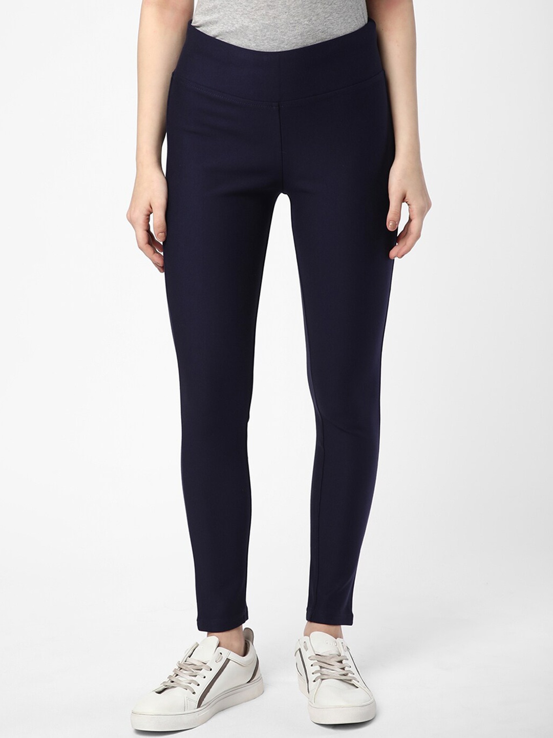 

R&B Women Skinny Fit High-Rise Jeggings, Navy blue