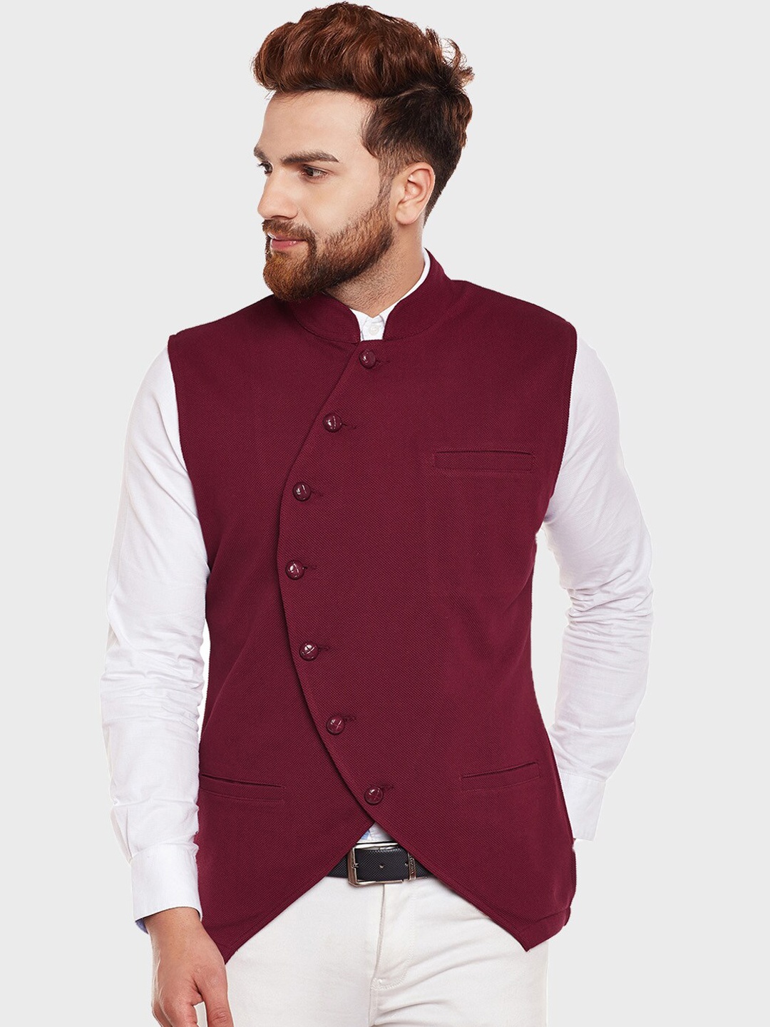 

Hypernation Pure Cotton Waistcoat, Maroon