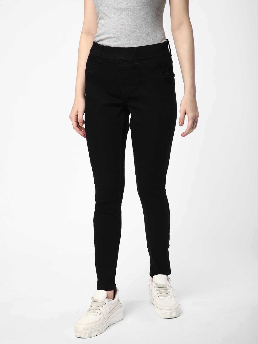 

R&B Women Black Skinny Fit Woven