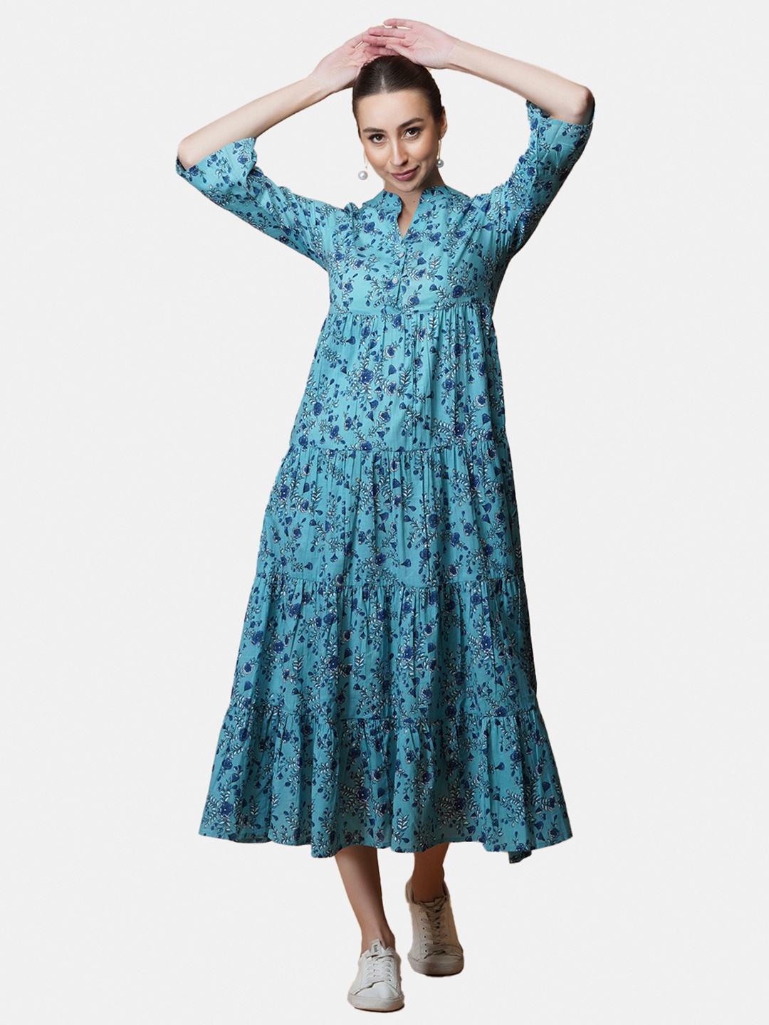 

GULAB CHAND TRENDS Floral Maxi Dress, Blue