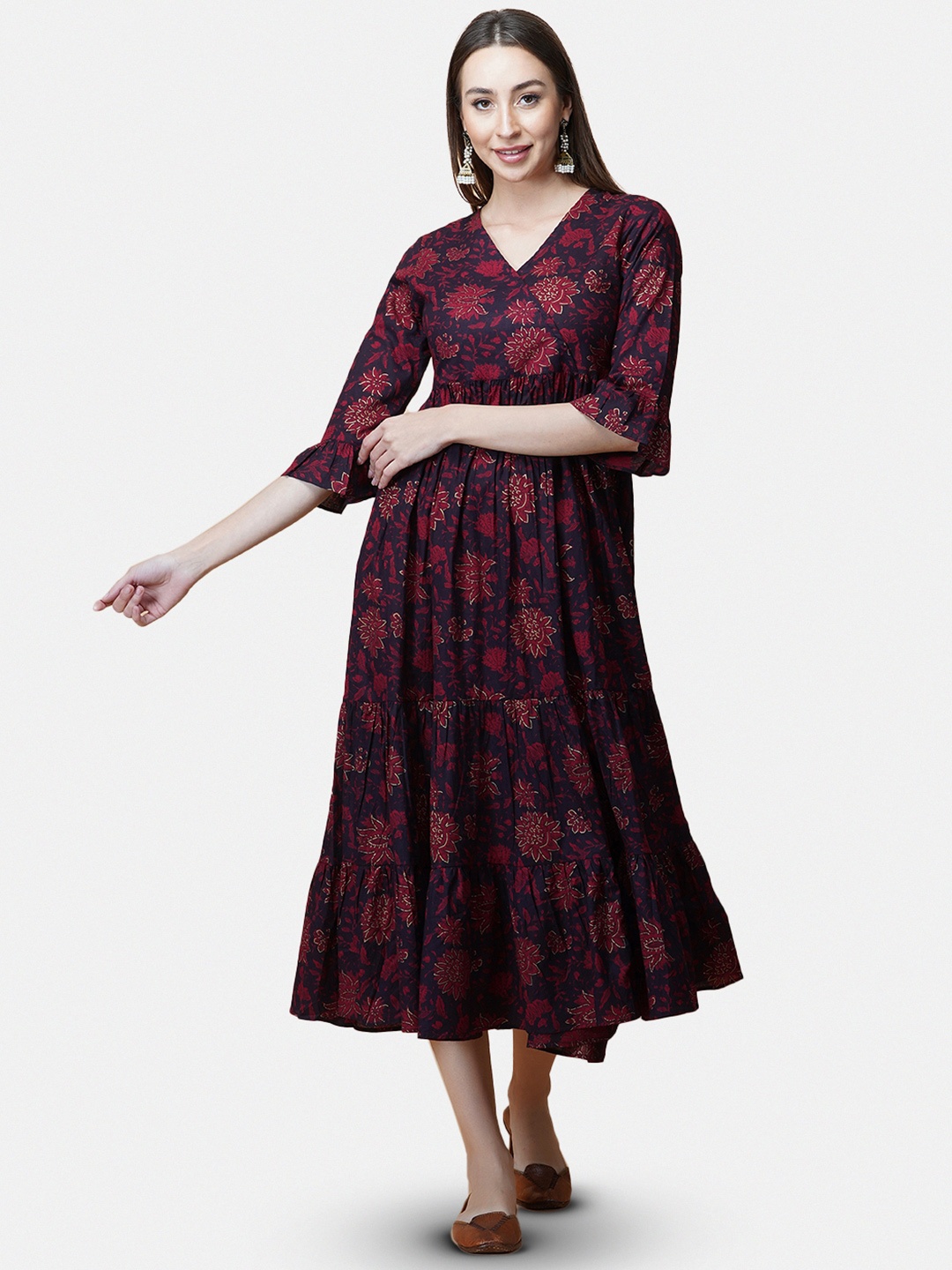 

Twilldor Floral Formal Maxi Maxi Dress, Red