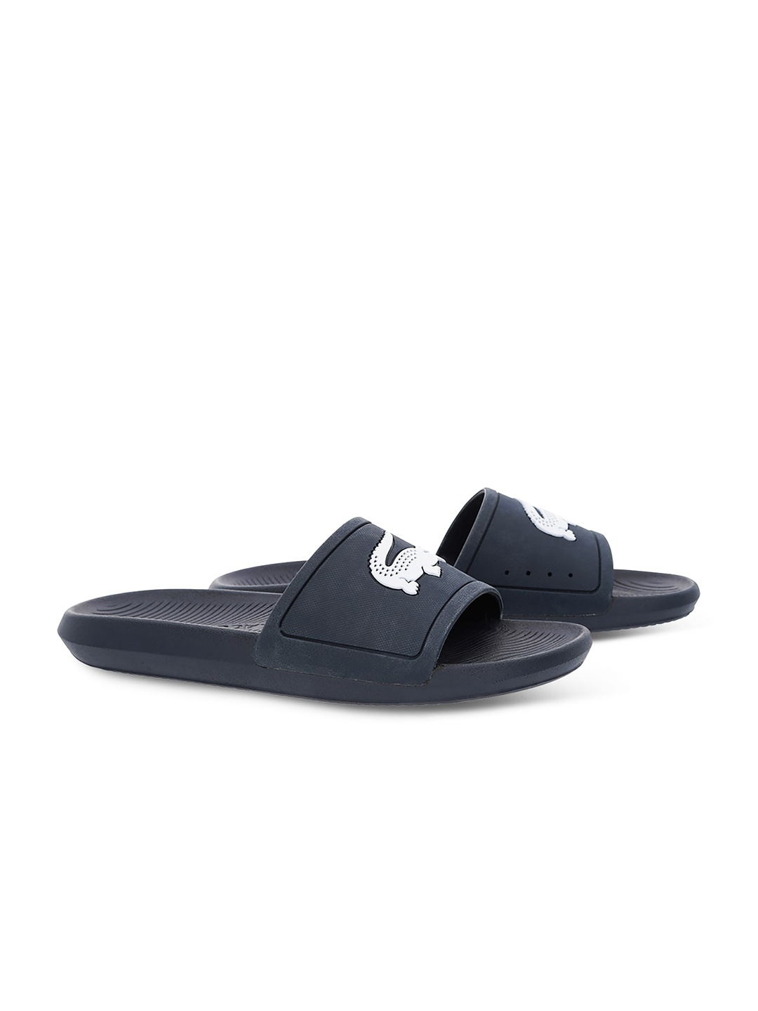 

Lacoste Men Croco Sliders, Navy blue