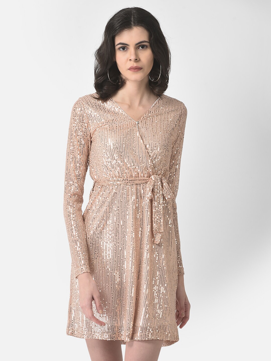 

Crimsoune Club Beige Embellished Dress