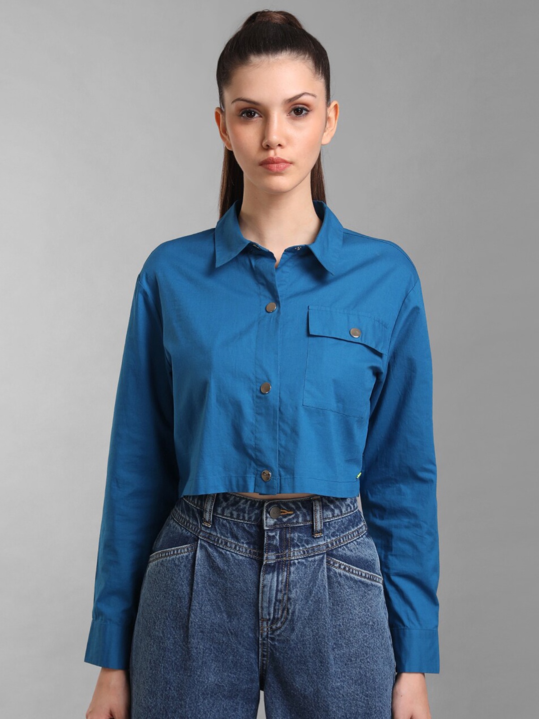 

KZ07 By Kazo Women Blue Casual Shirt