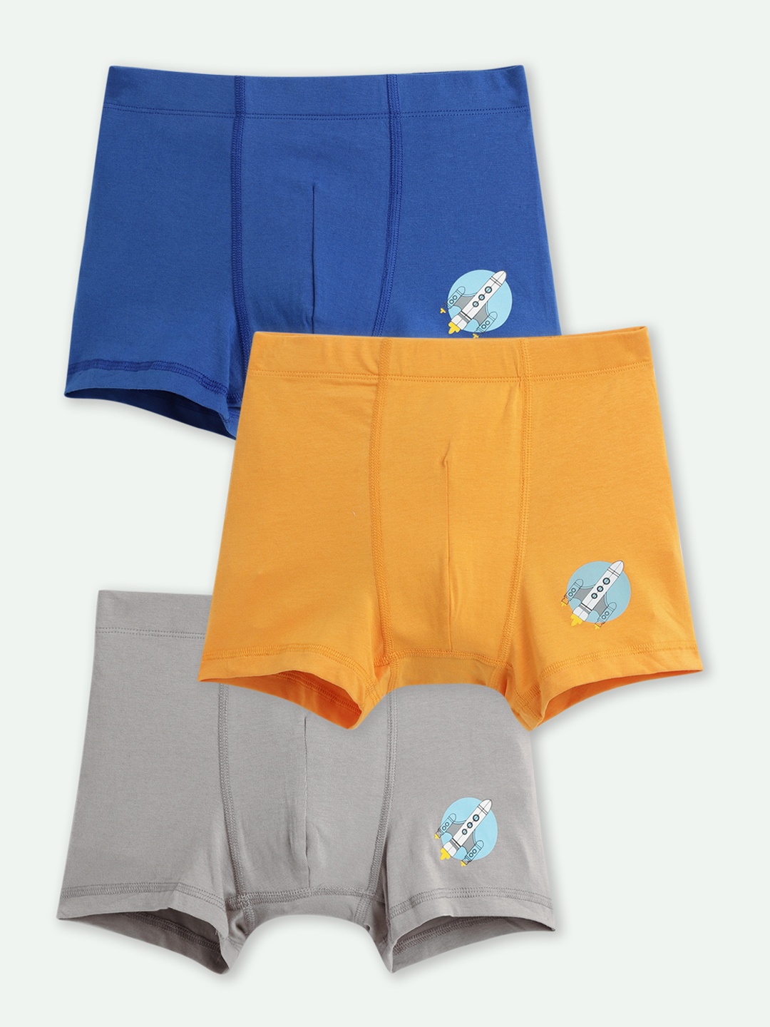 

mackly Boys Pack Of 3 Printed Boxers, Blue