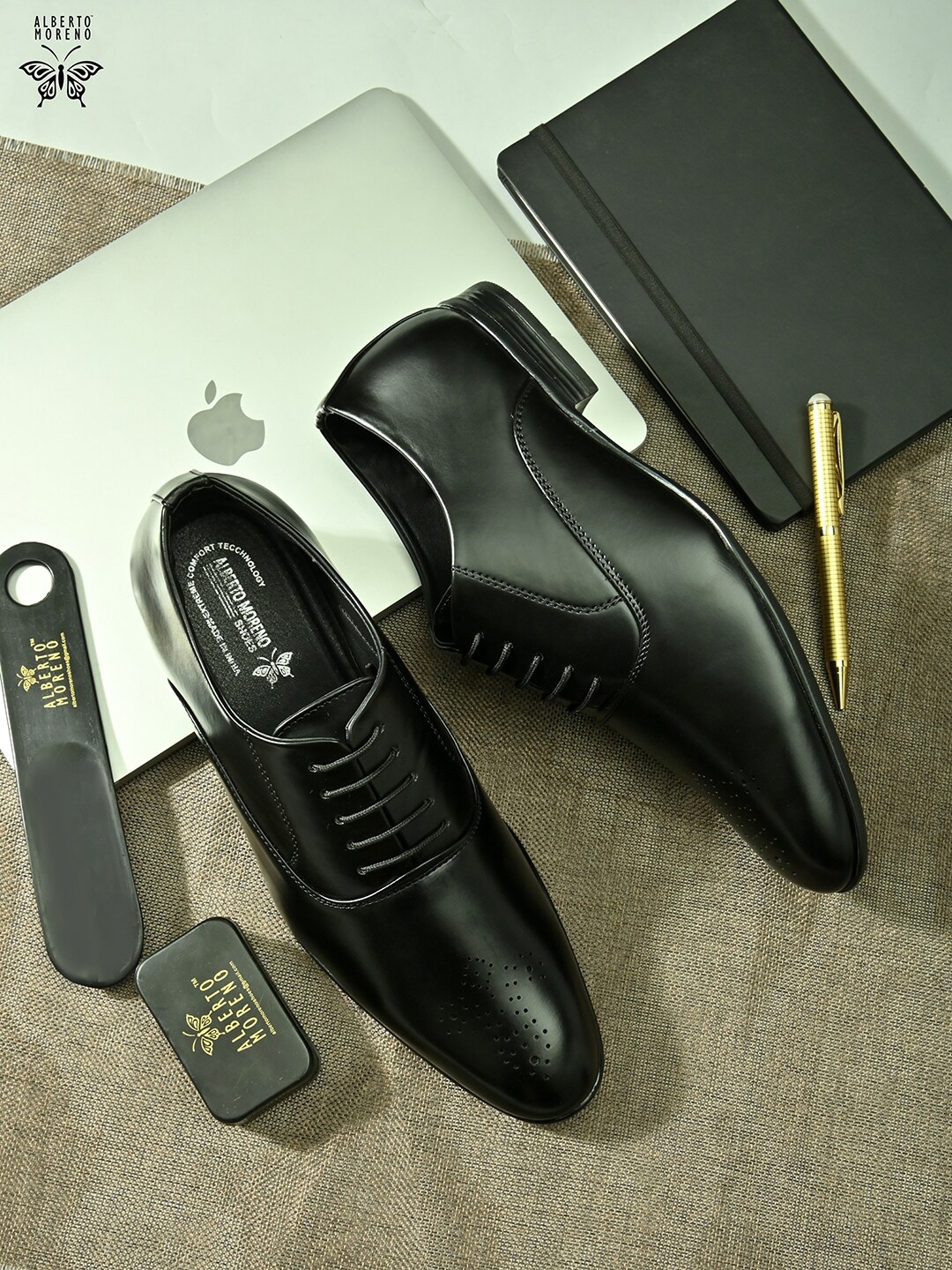 

ALBERTO MORENO Men Formal Oxfords, Black