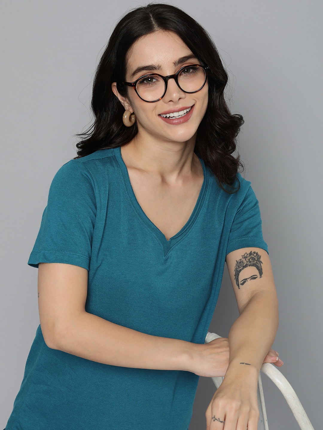 

Mast & Harbour V-Neck T-shirt, Teal