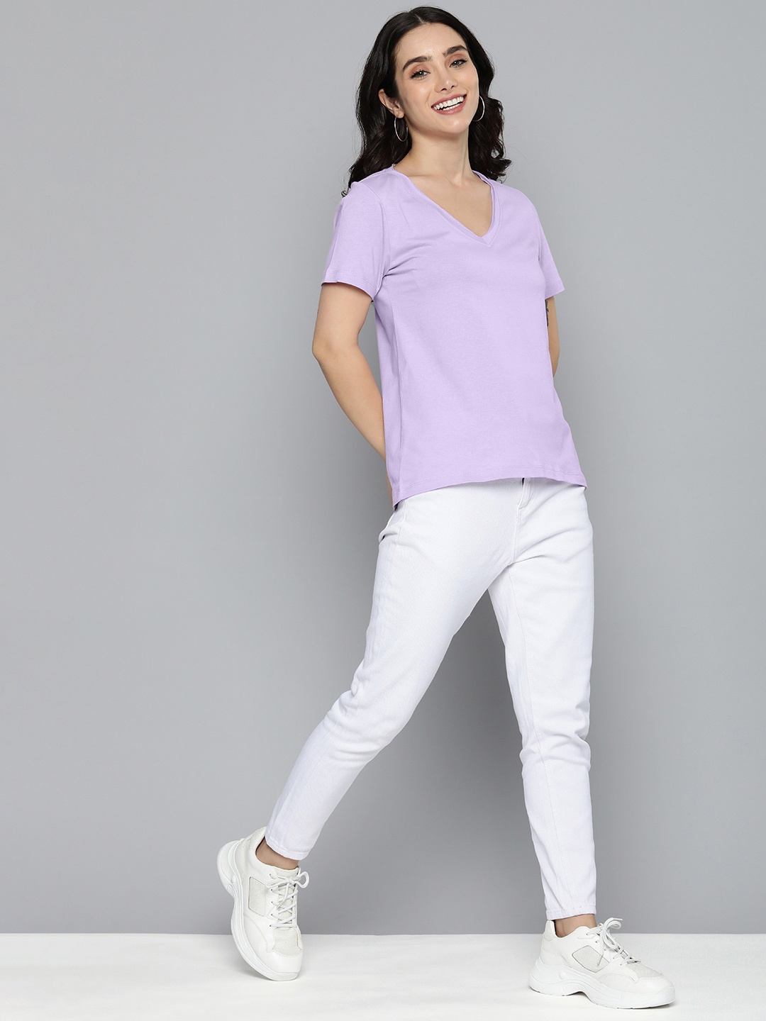 

Mast & Harbour V-Neck T-shirt, Lavender