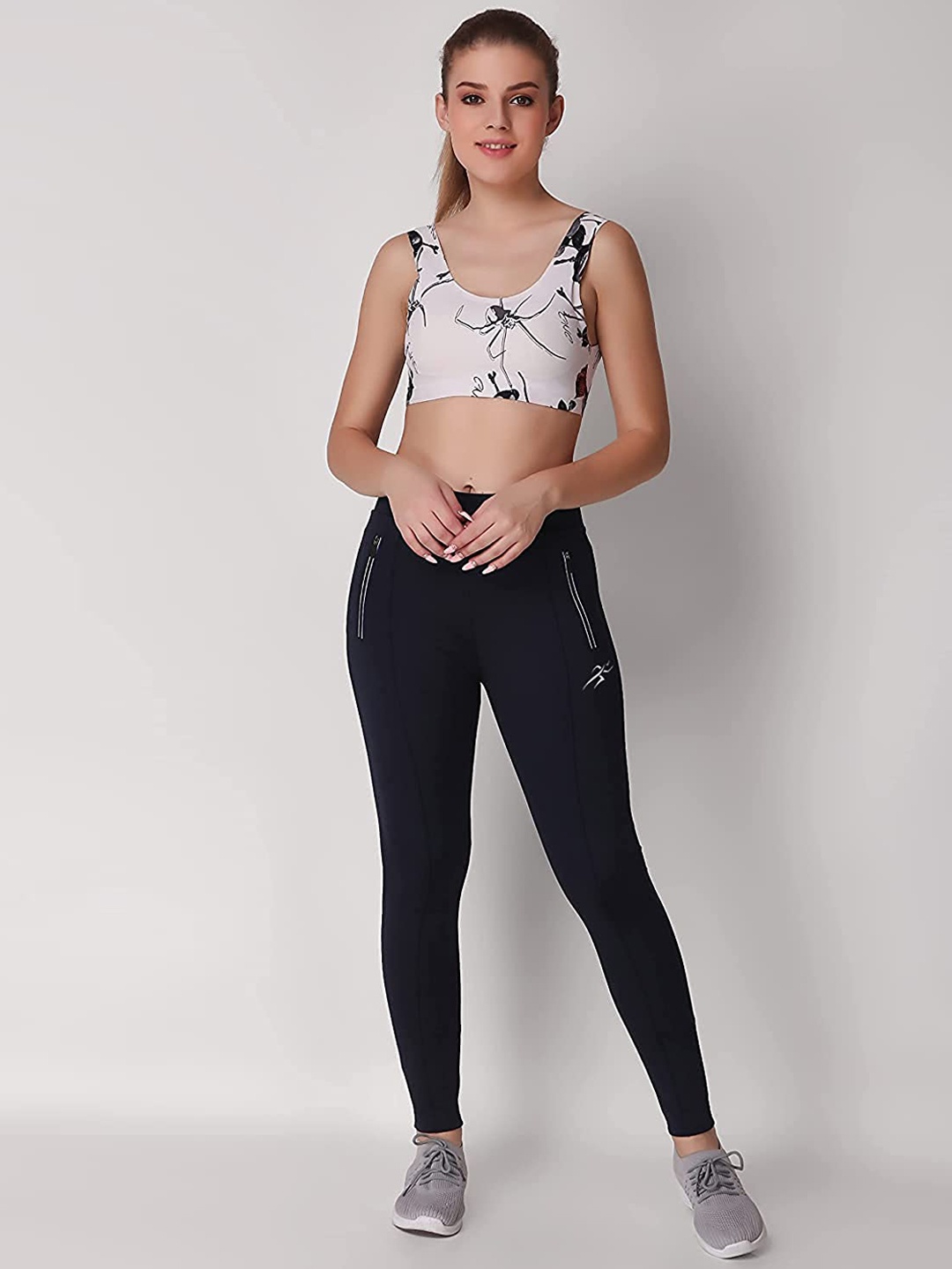 

Keepfit Women Slim fit Ankle Length Rapid-Dry Tights, Navy blue