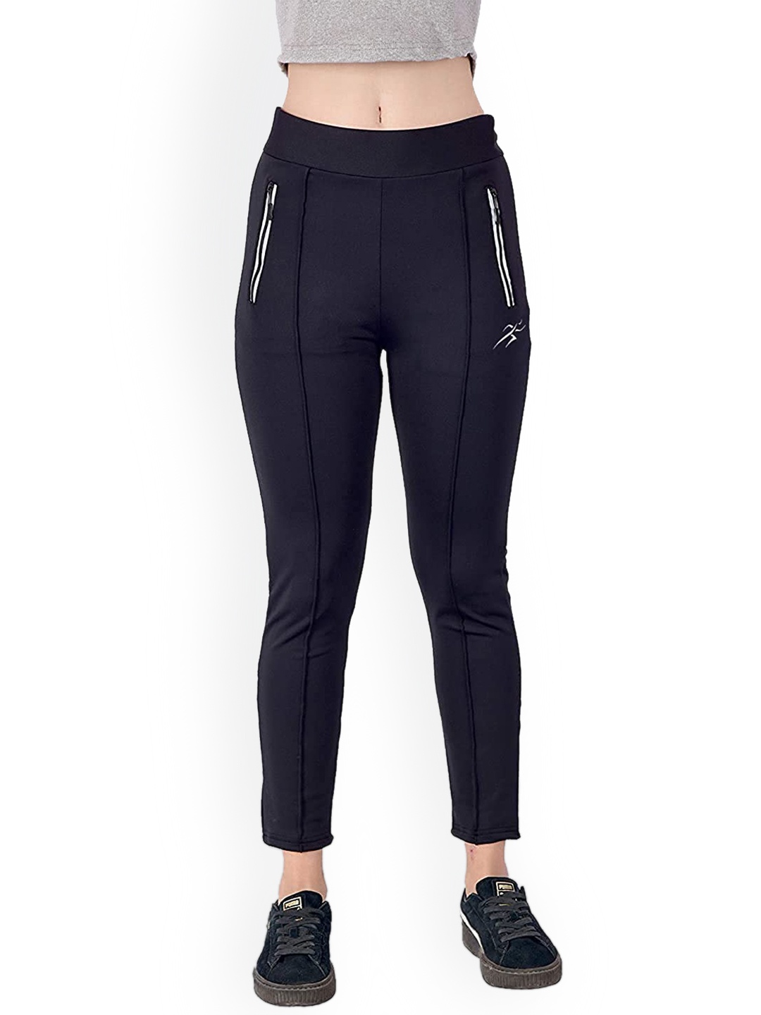 

Keepfit Women Slim fit Ankle Length Rapid-Dry Tights, Black