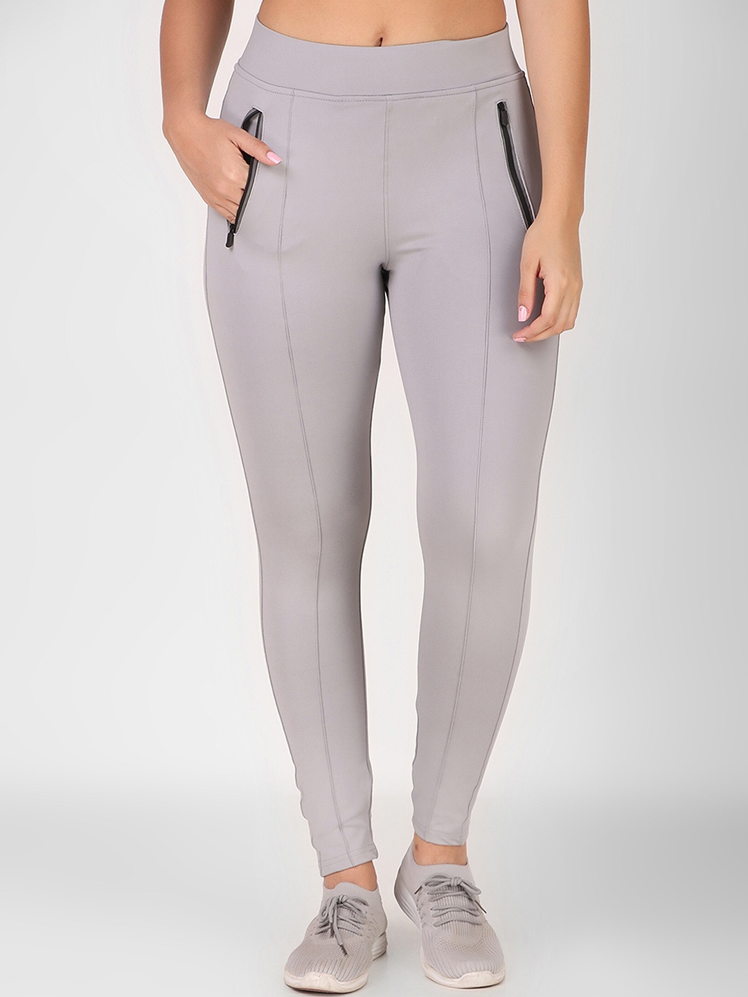 

Keepfit Women Stretchable High Waist Running Tights, Grey