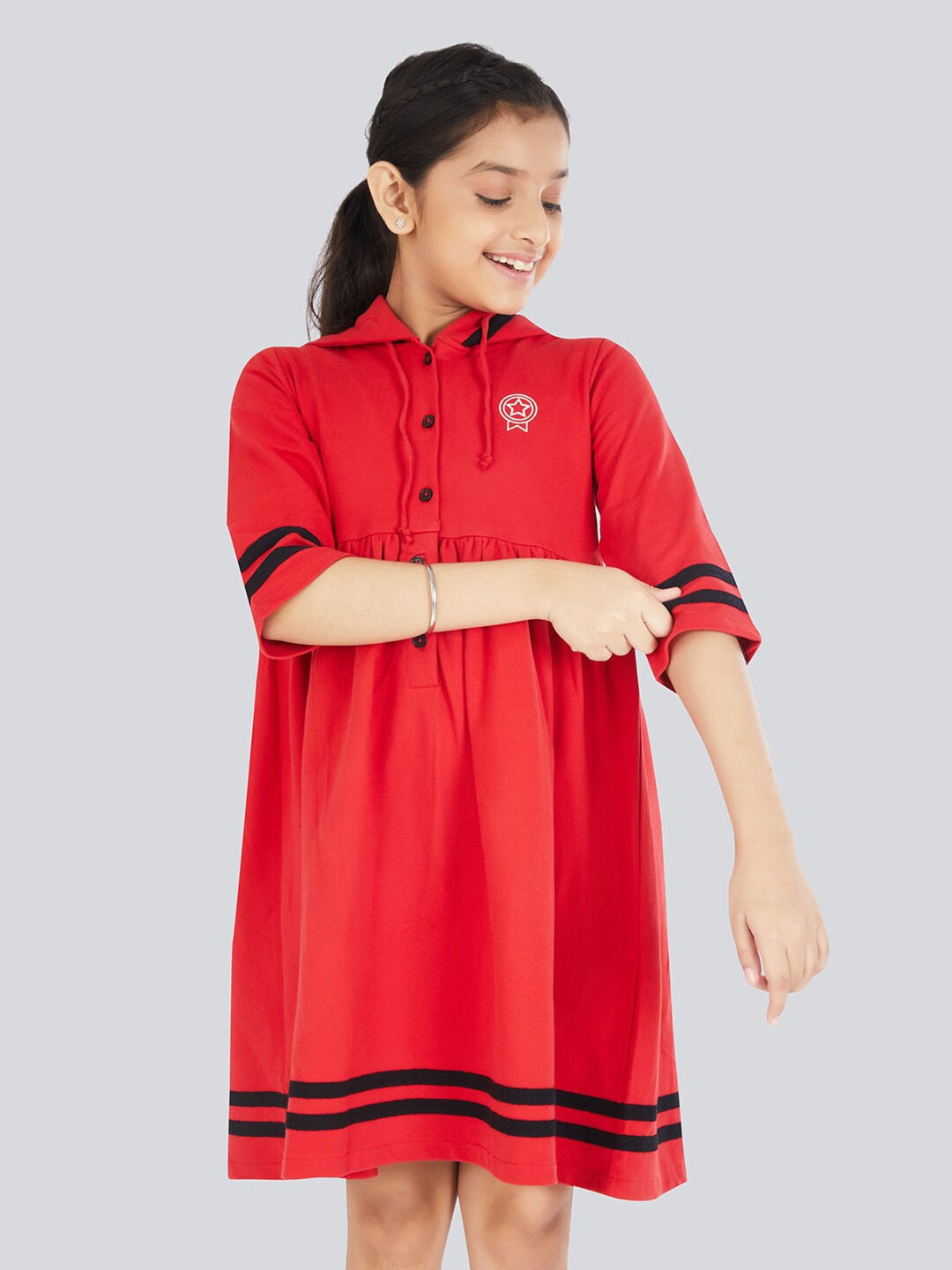 

Olele Red A-Line Dress