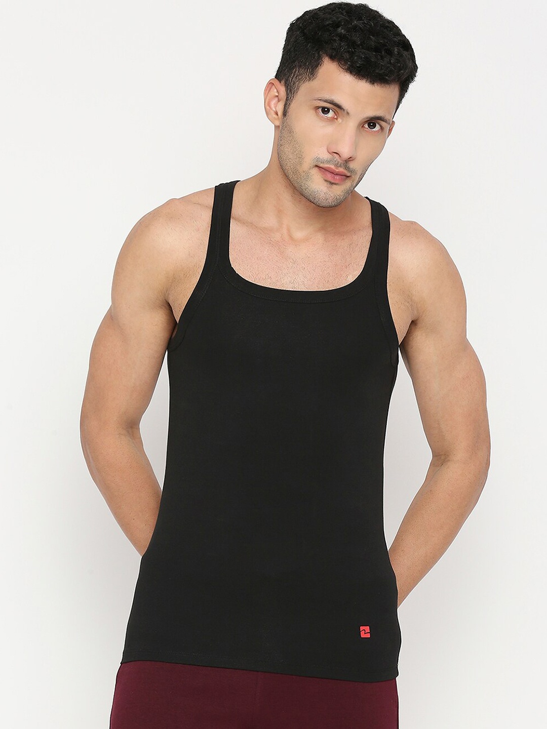 

UnderJeans by Spykar Men Innerwear Vest, Black