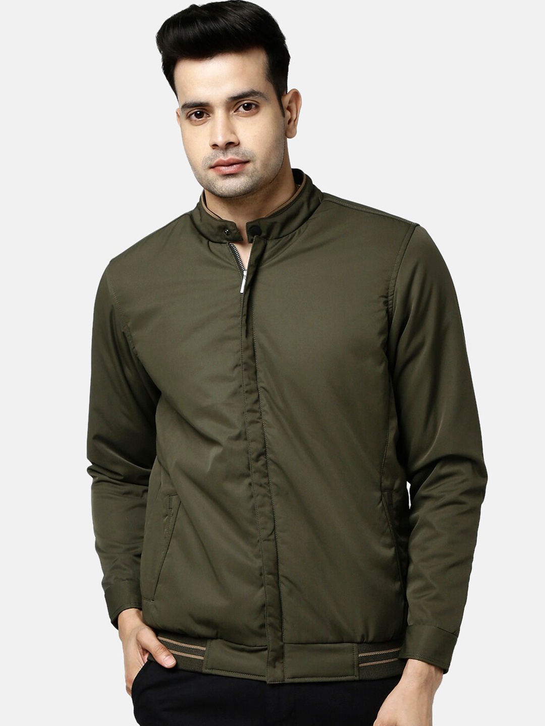 

BYFORD by Pantaloons Men Outdoor Bomber Jacket, Olive