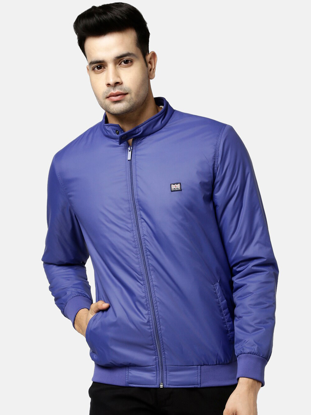 

BYFORD by Pantaloons Men Outdoor Bomber Jacket, Blue