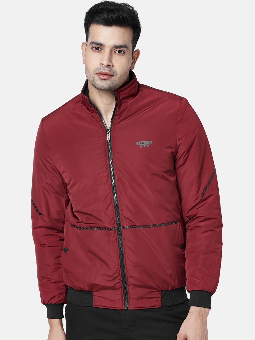 

BYFORD by Pantaloons Men Outdoor Bomber Jacket, Red