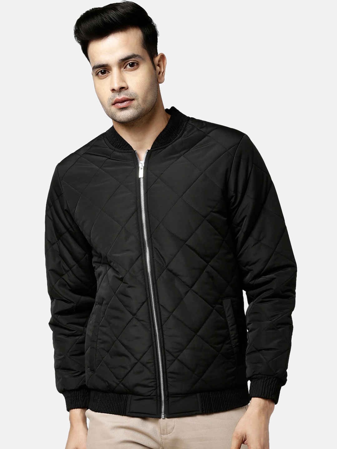 

BYFORD by Pantaloons Men Outdoor Bomber Jacket, Black