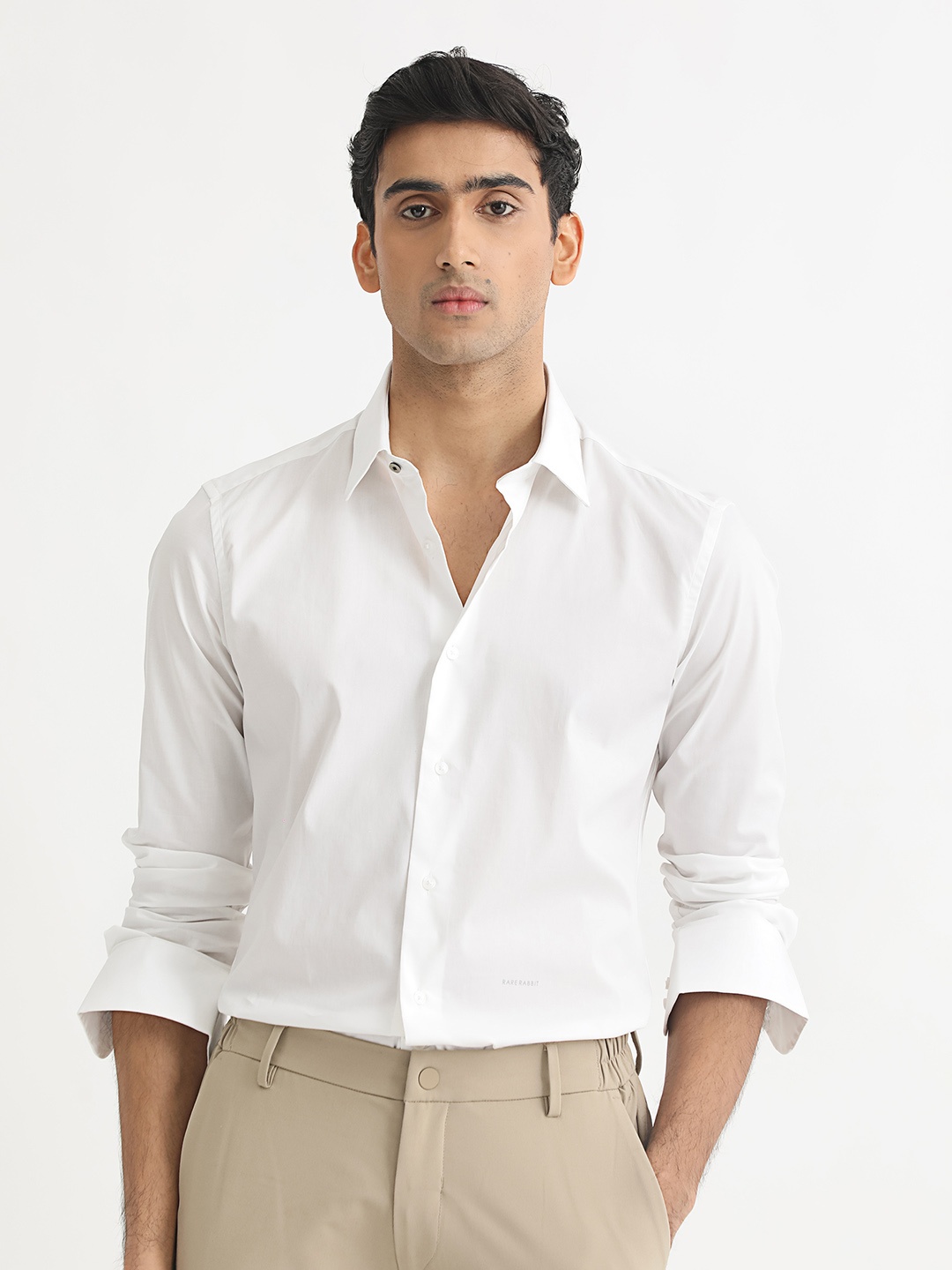 

RARE RABBIT Men Neutons Slim Fit Shirt, White