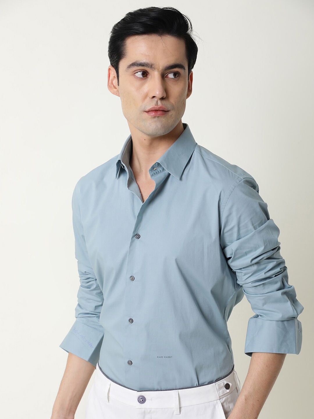 

RARE RABBIT Men Neutons Slim Fit Shirt, Blue