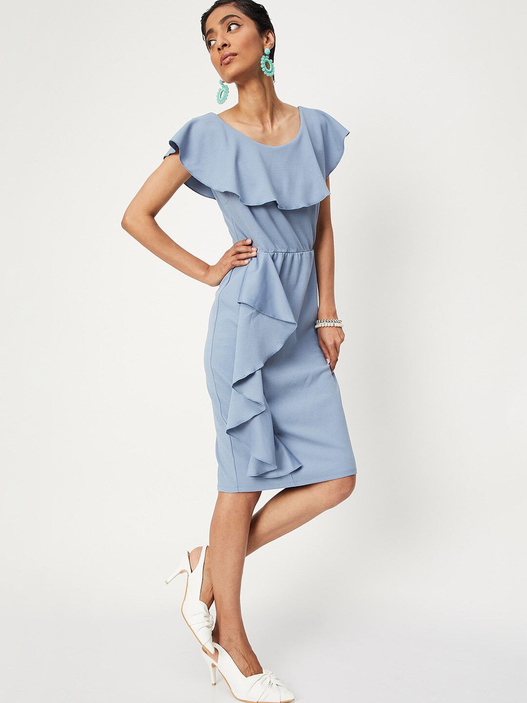 

max Blue Sheath Dress