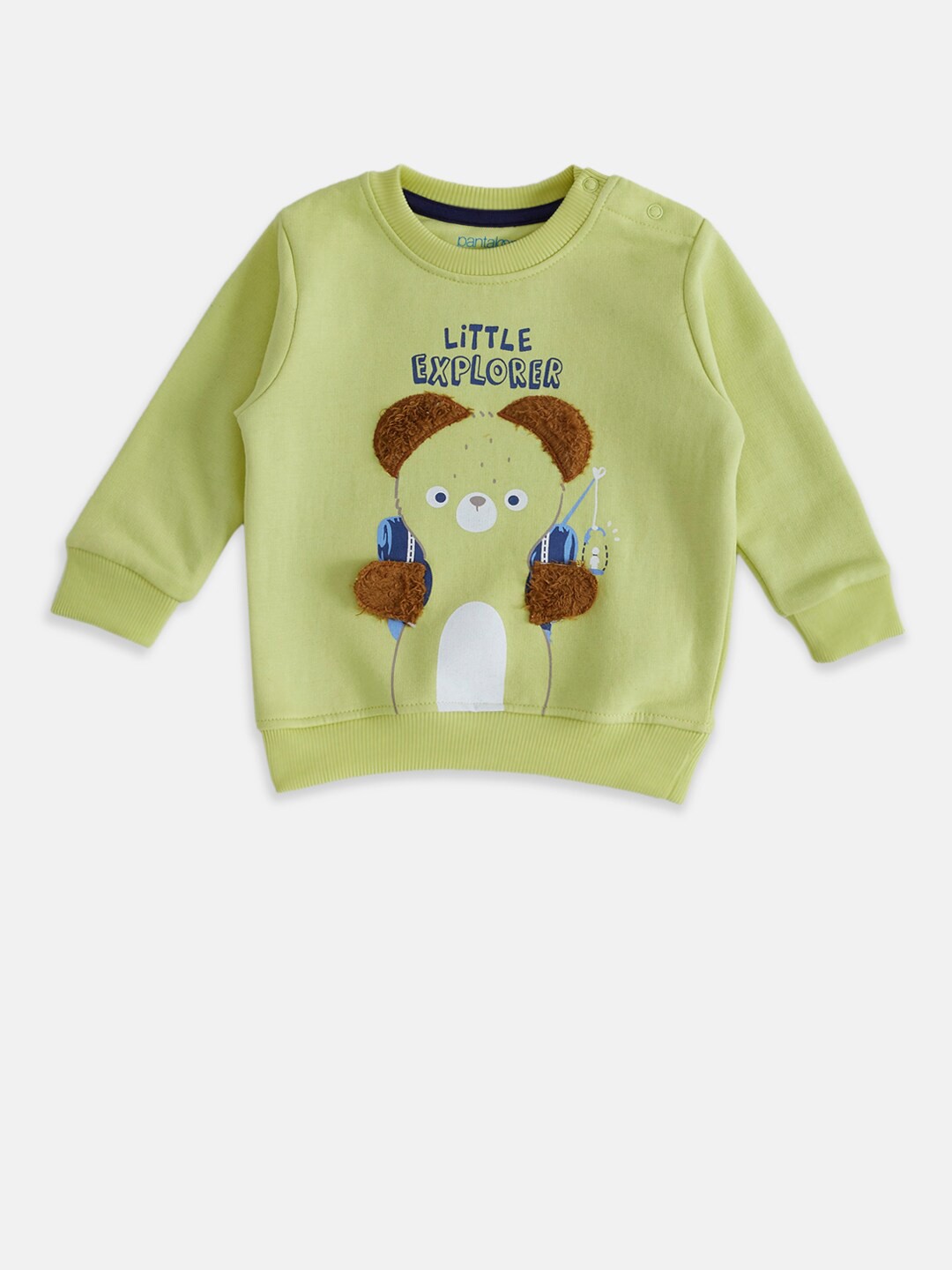

Pantaloons Baby Printed Cotton Sweatshirt, Lime green