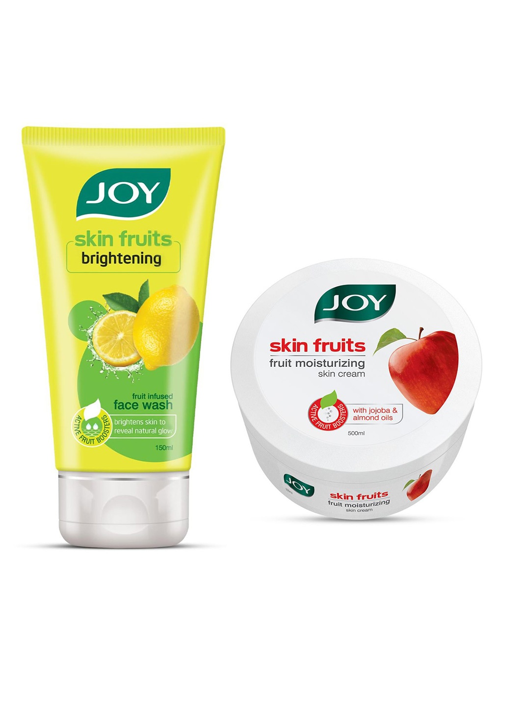 

JOY Brightening Lemon Face Wash & Skin Fruits Moisturizing Cream Set- 150+ 500ml, White