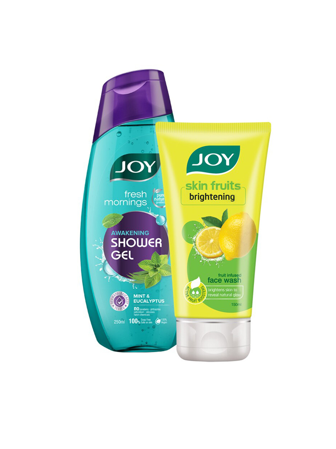 

JOY Fresh Mornings Awakening Shower Gel -250ml & Lemon Face Wash-150ml, White