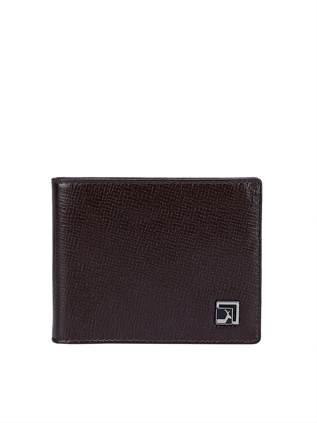 

Da Milano Men Brown Textured Leather Money Clip