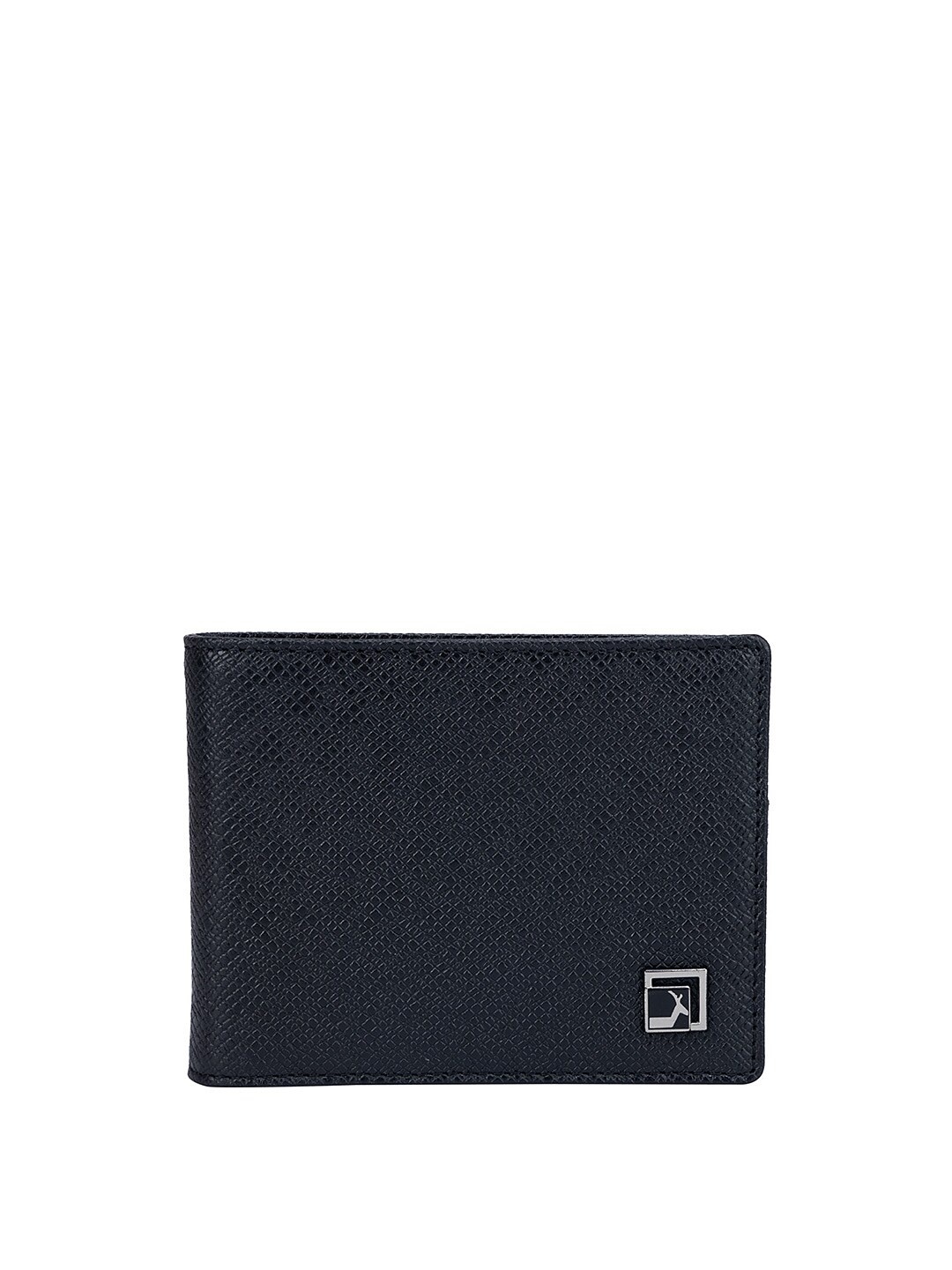 

Da Milano Men Black Textured Leather Money Clip