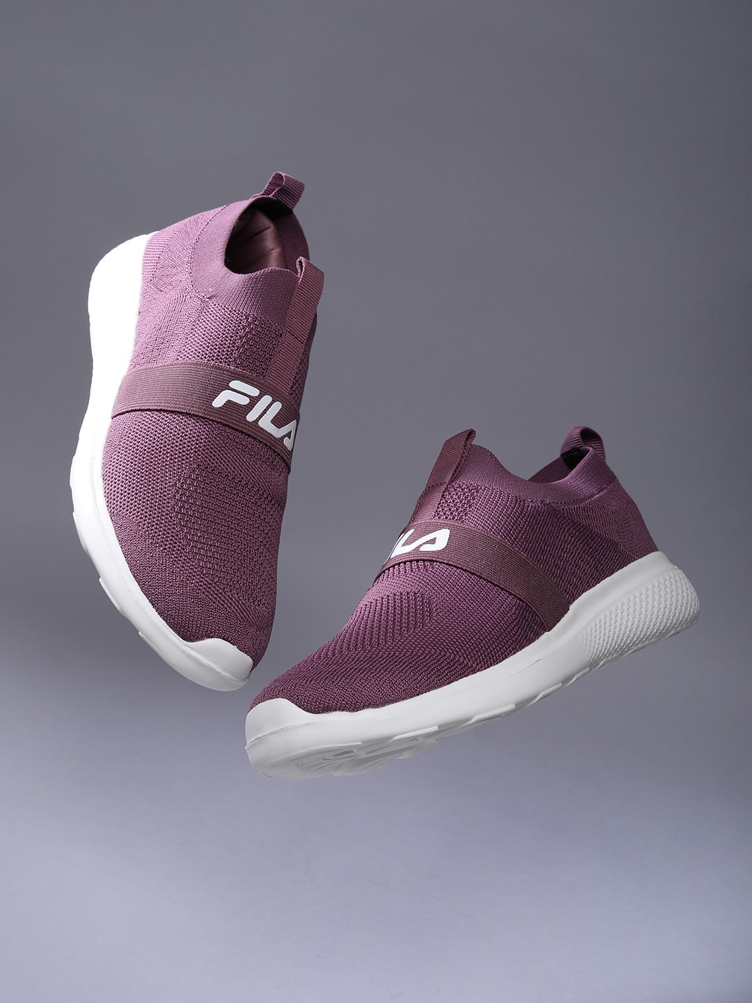 

FILA Women Woven Design Perry Slip-On Sneakers, Purple