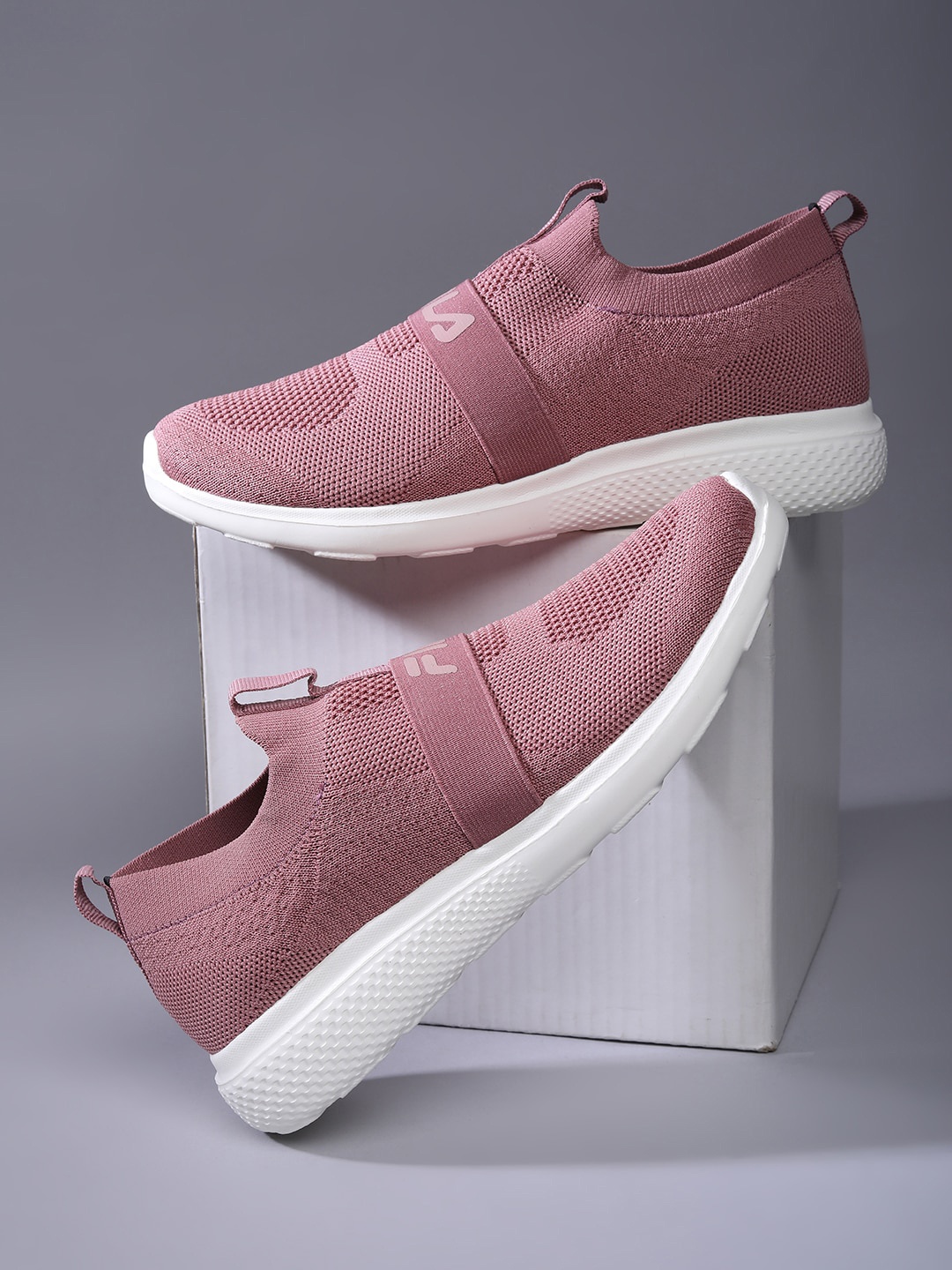 

FILA Women Woven Design Perry Slip-On Sneakers, Pink