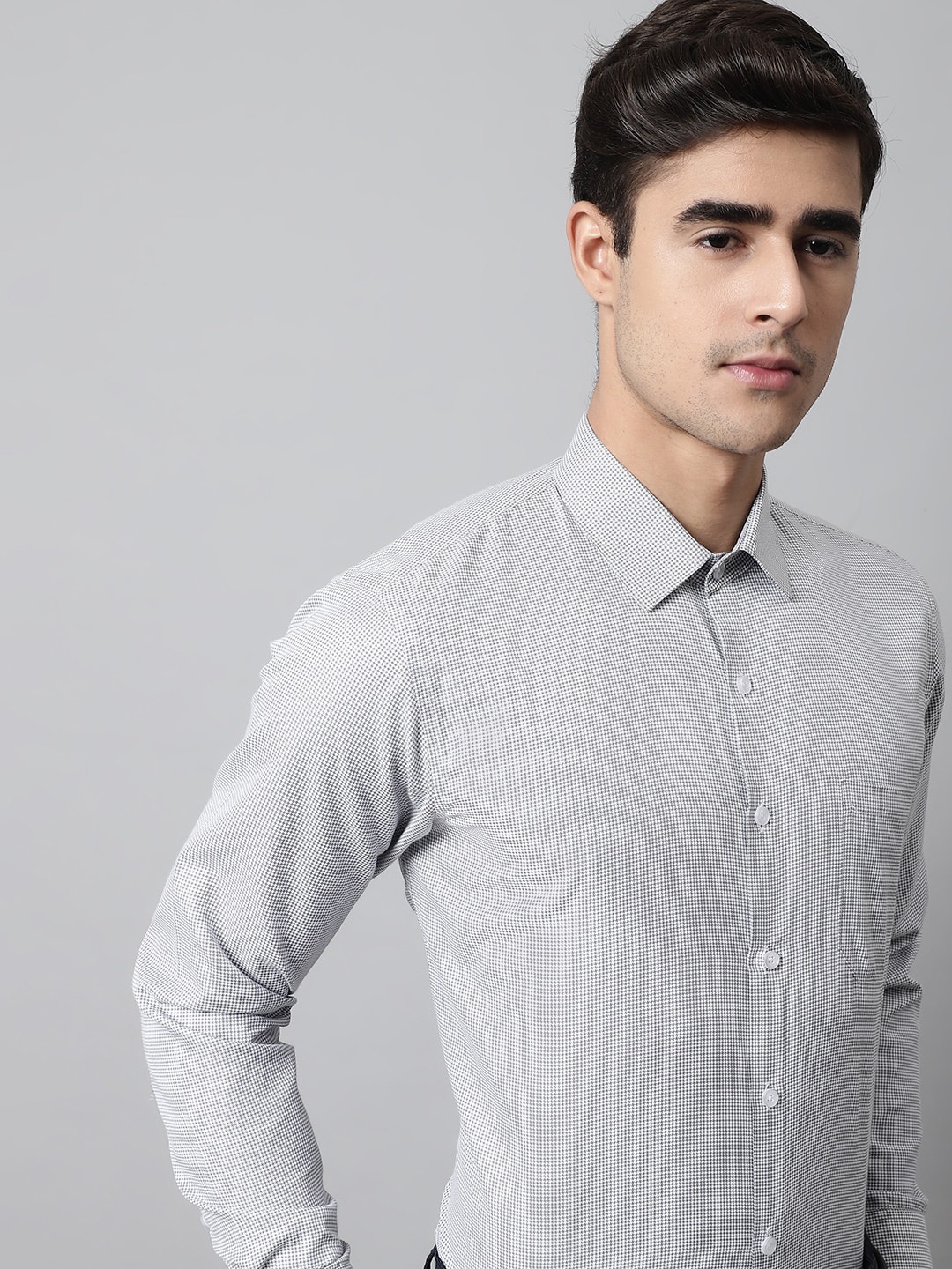 

JAINISH Men Pure Cotton Classic Formal Shirt, Grey