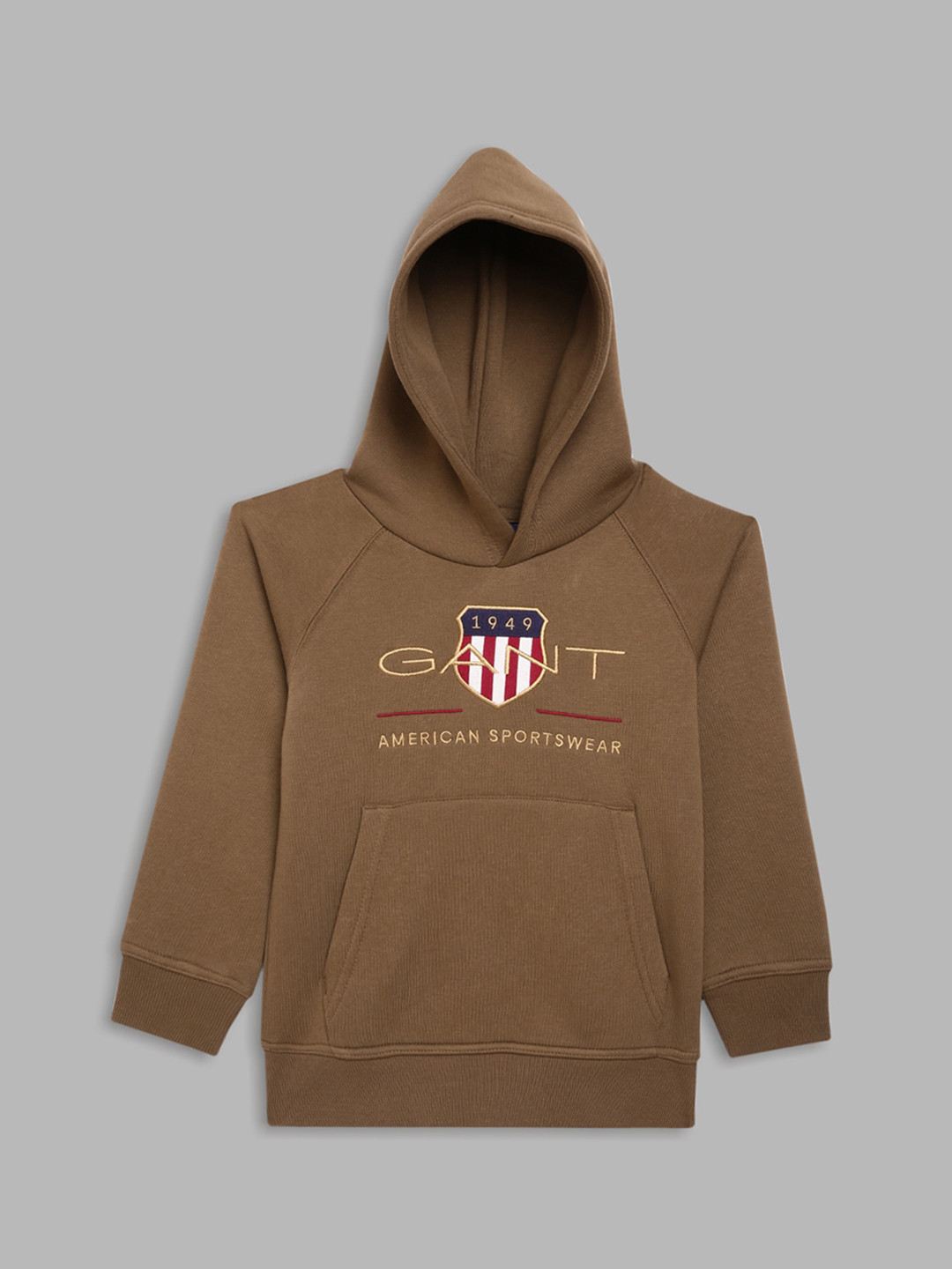 

GANT Boys Printed Hooded Sweatshirt, Brown