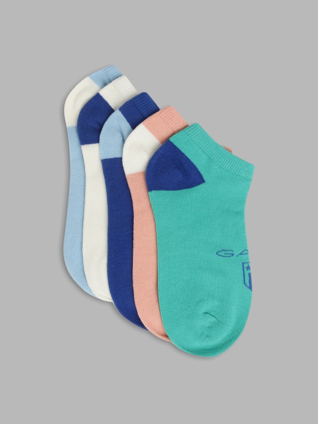 

GANT Boys Pack Of 5 Assorted Cotton Ankle-Length Socks