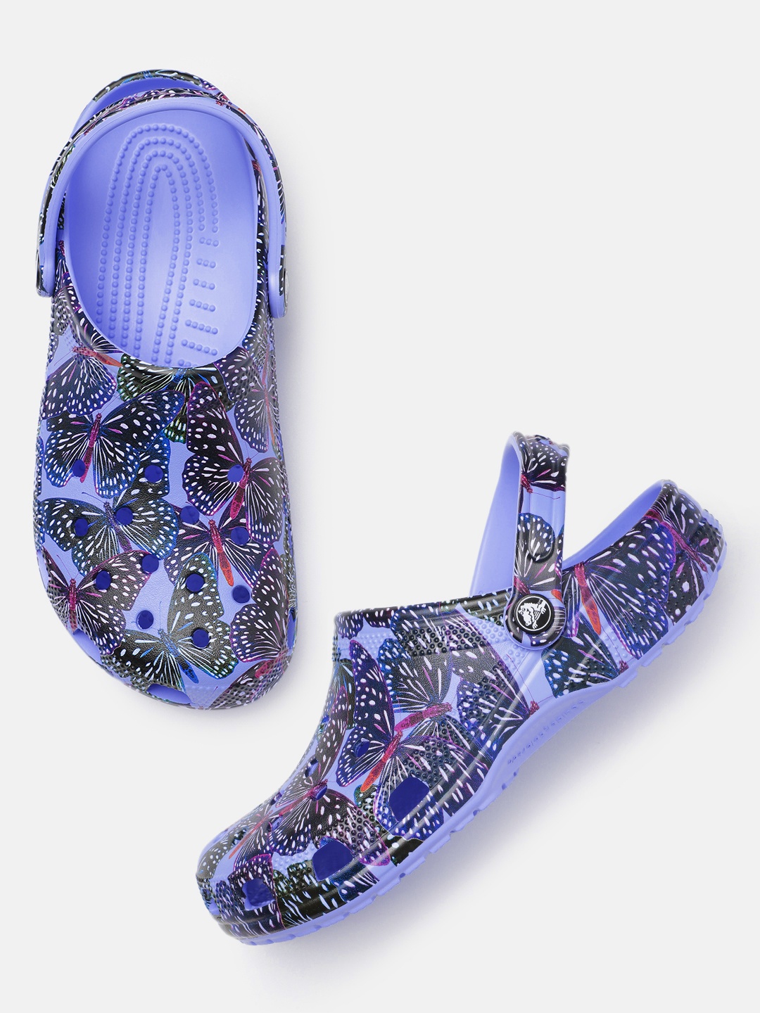 

Crocs Unisex Butterfly Printed Clogs, Blue