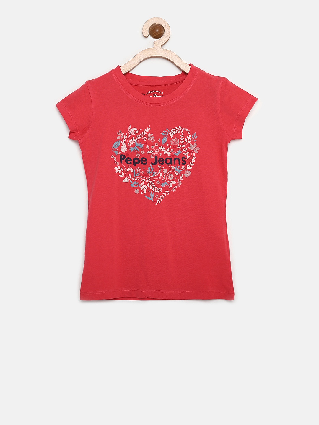 

Pepe Jeans Girls Red Printed Round Neck T-shirt