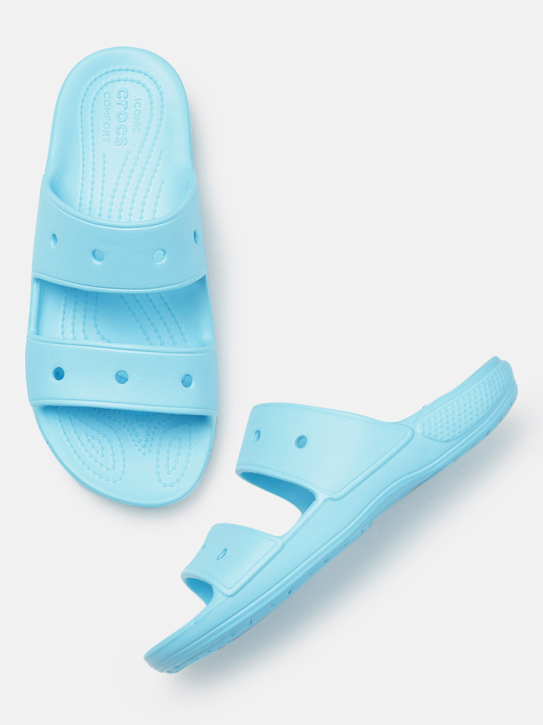 

Crocs Unisex Classic Slip-On Sandals, Blue
