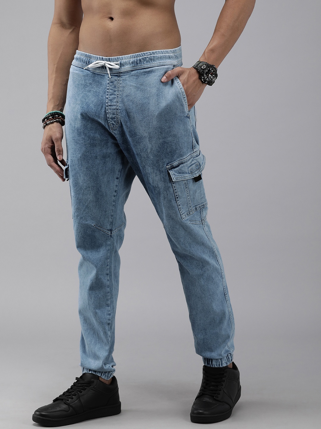 

Roadster Men Blue Jogger Stretchable Jeans