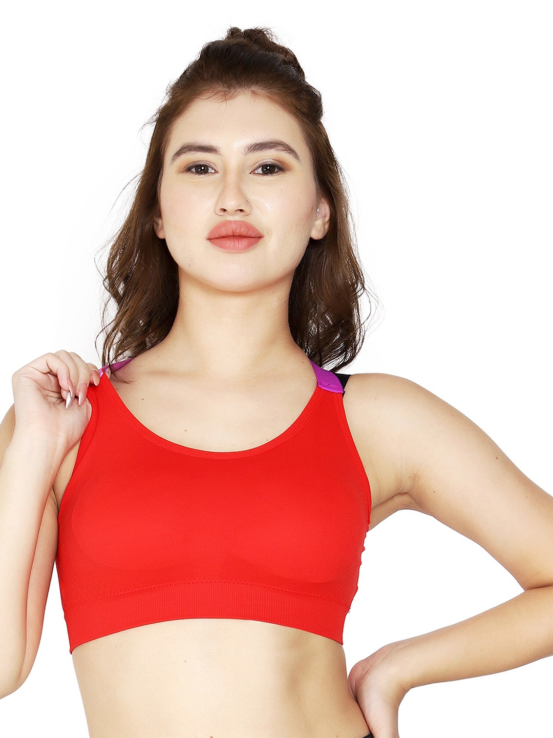 

BRACHY Lightly Padded Non-Wired Workout Bra, Red