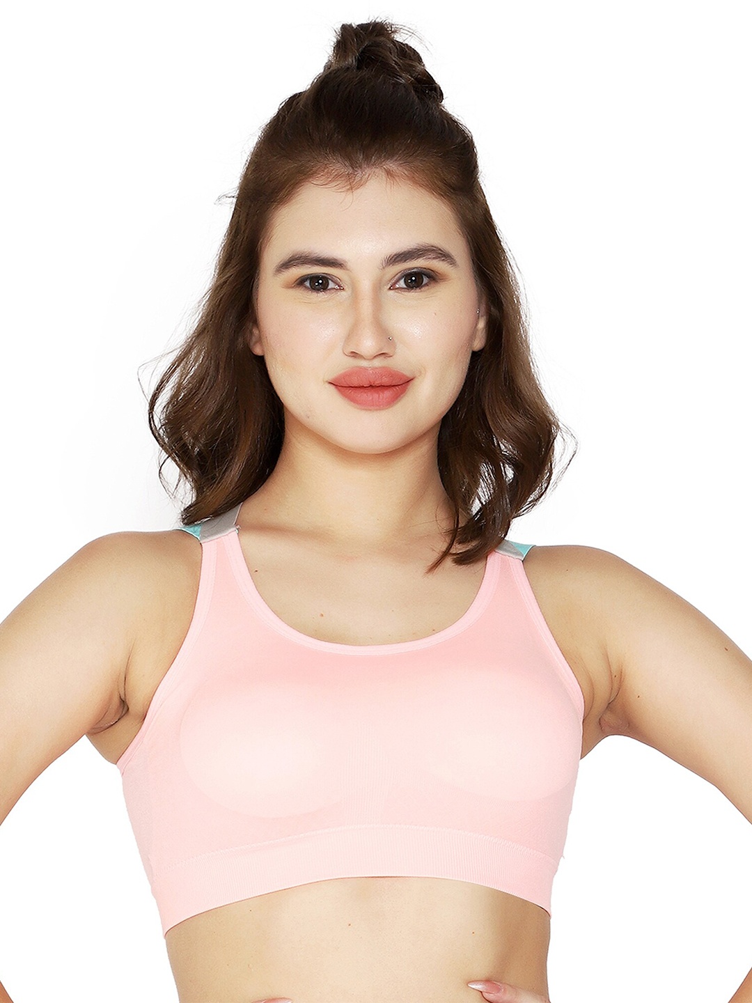 

BRACHY Lightly Padded Non-Wired Workout Bra, Pink
