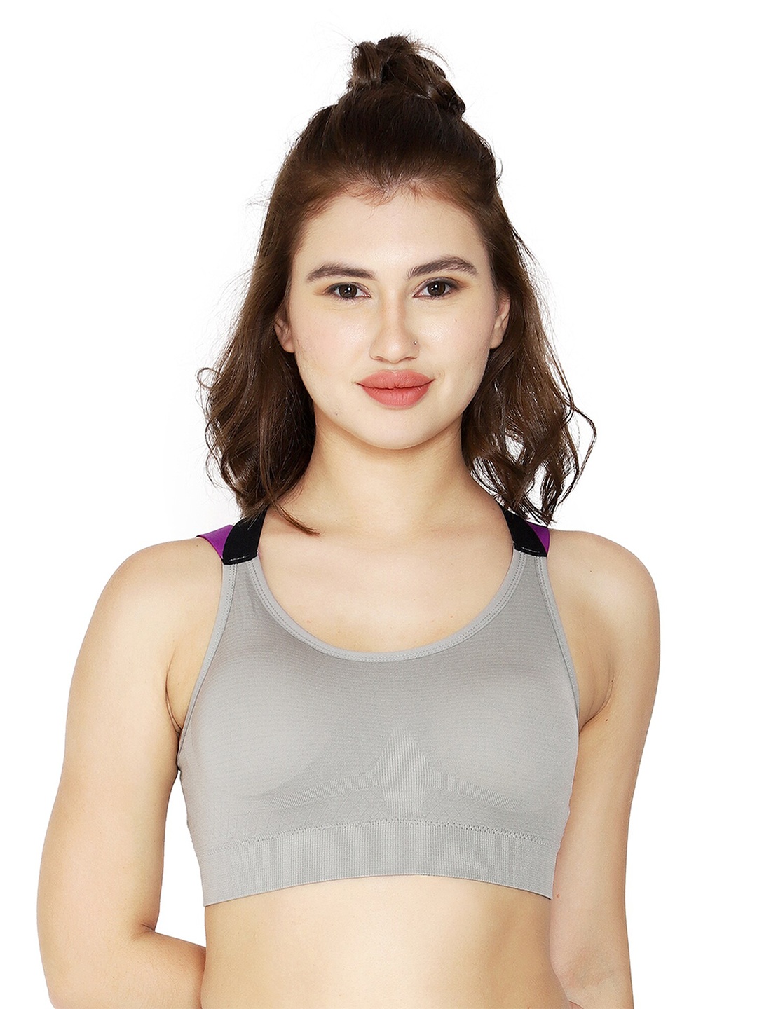 

BRACHY Lightly Padded Non-Wired Workout Bra, Grey