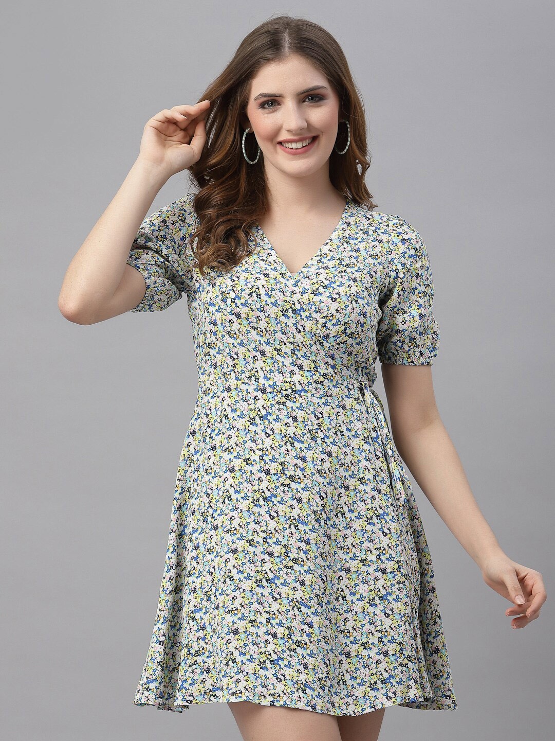 

Strong And Brave Multicolored Odour Free Floral Dress, Multi