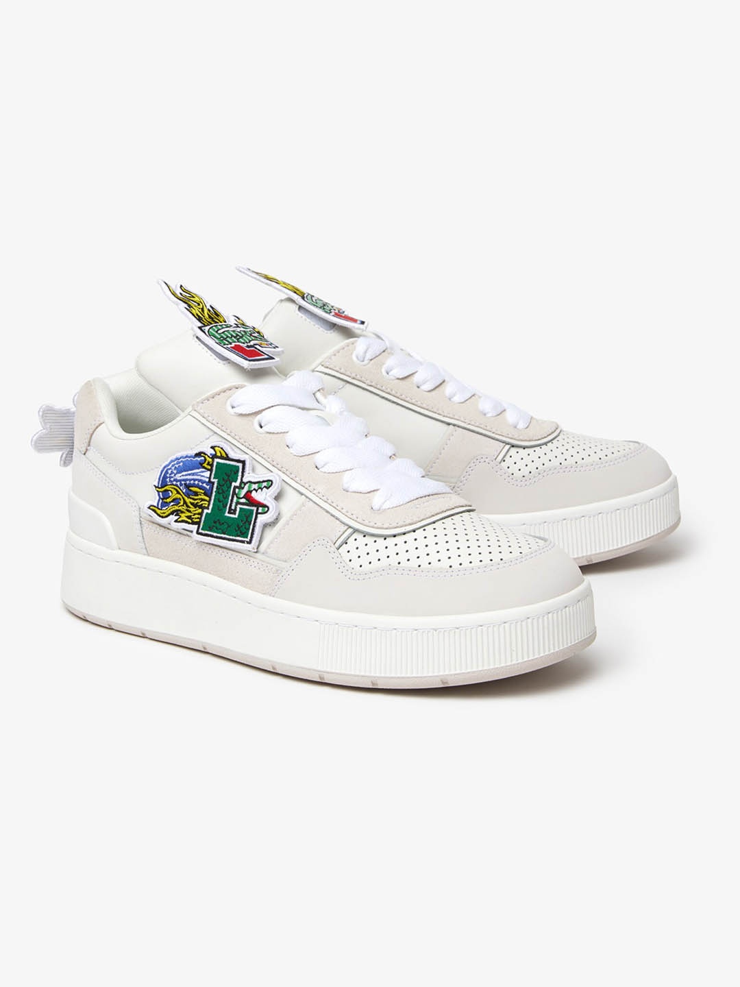 

Lacoste Men Leather Sneakers, Off white