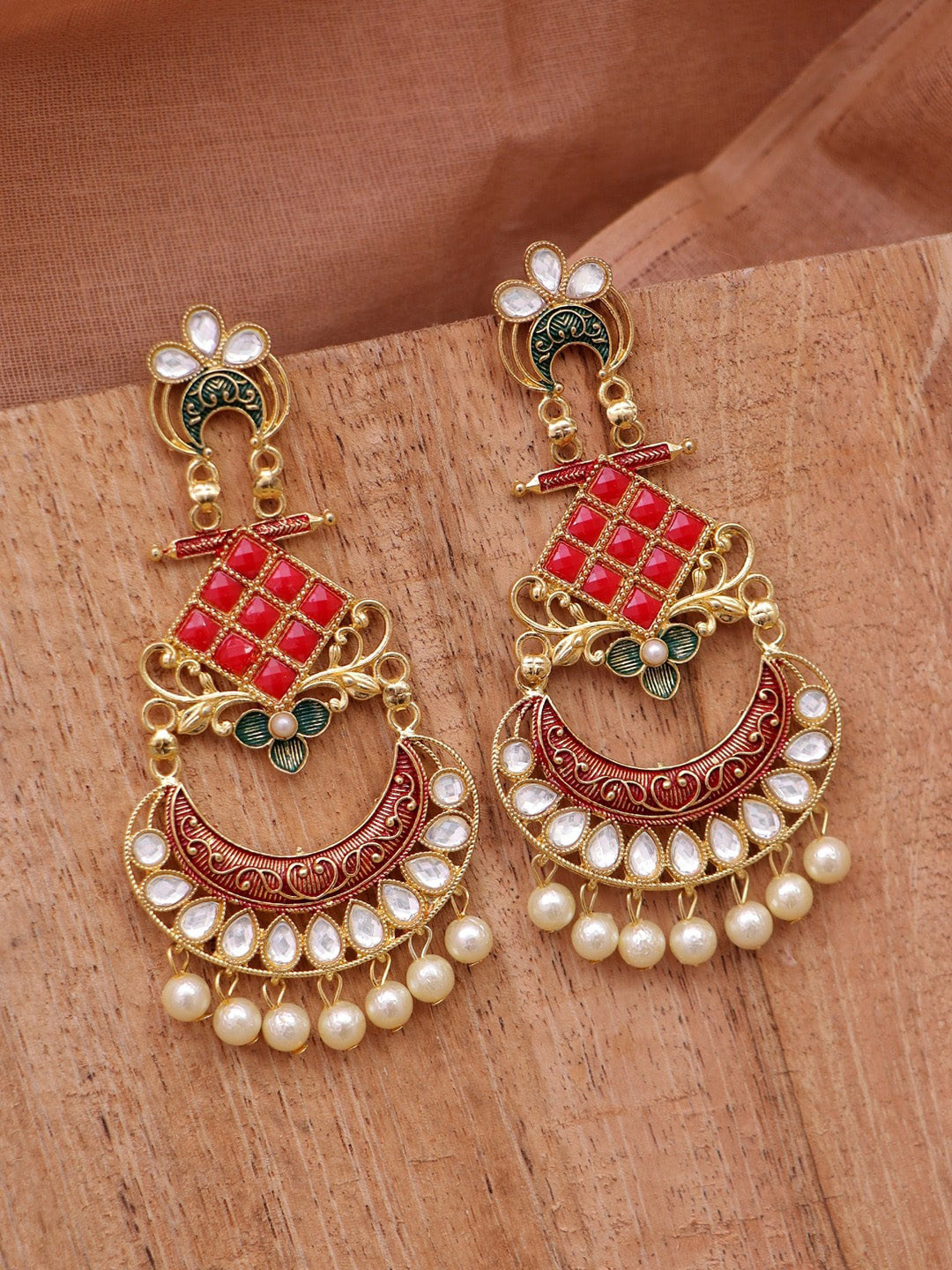 

Crunchy Fashion Gold Plated Classic Drop Earrings
